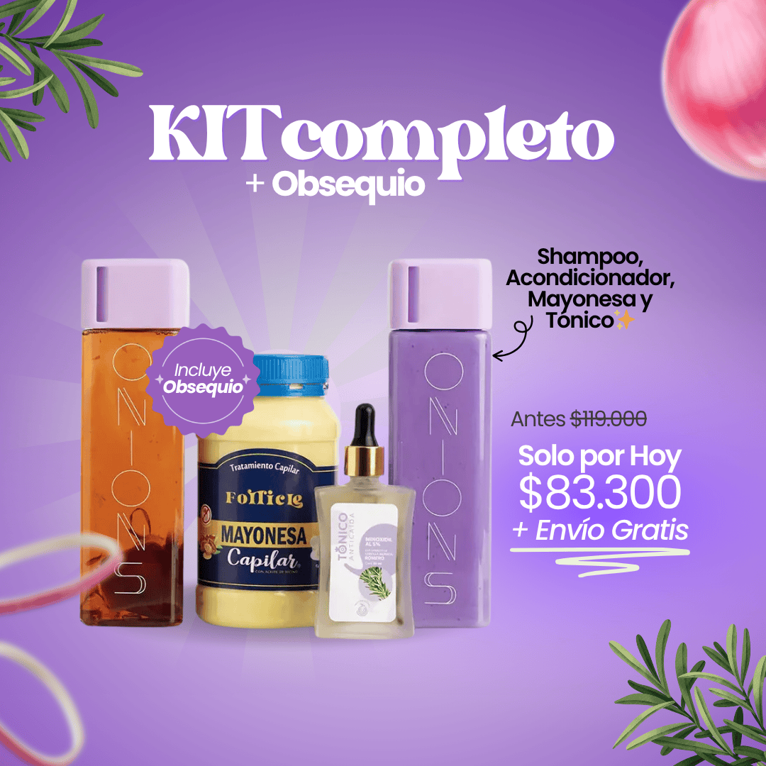 Shampoo, Acondicionador, Mayonesa y Tónico